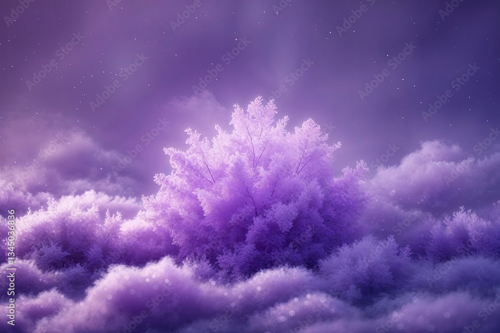 Poster purple gradient ethereal background with soft glowing texture for creative design projects