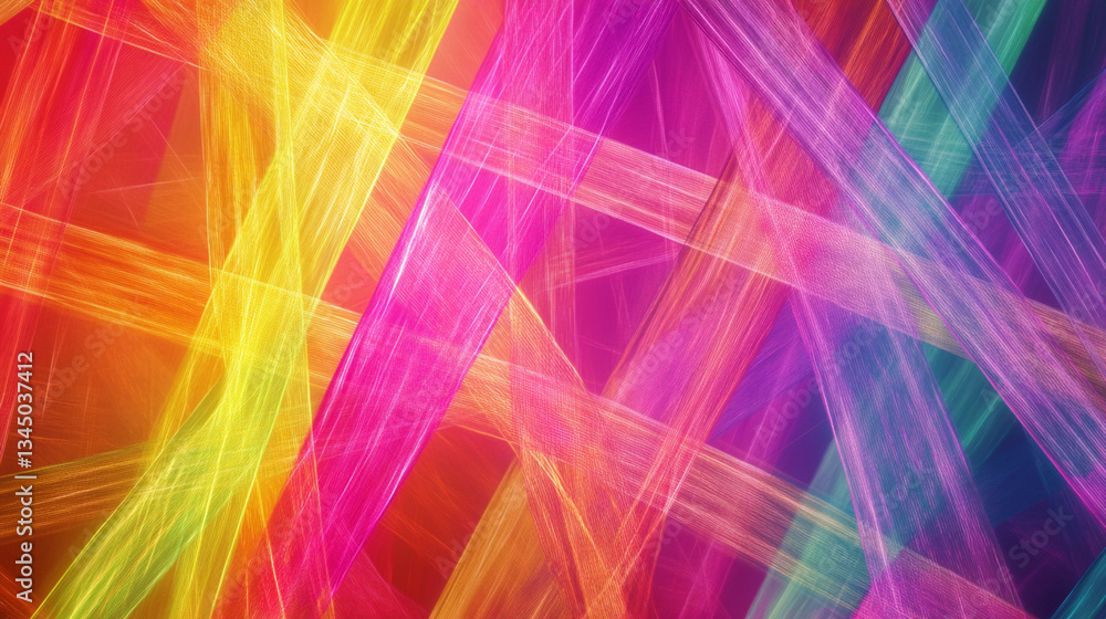 Poster vibrant abstract background with colorful light streaks creating a dynamic atmosphere