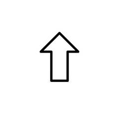 Fototapeta premium Dynamic Arrow Up Vector Icon - Bold Symbol Representing Growth, Progress, Success, and Positive Direction