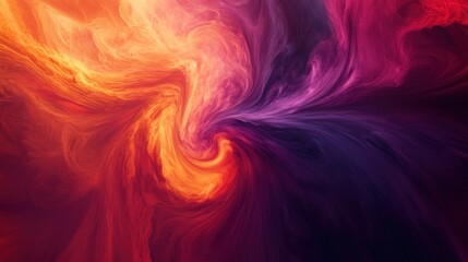 Fototapeta premium Vibrant Abstract Swirl of Warm and Cool Colors Ideal for Creative Projects and Backgrounds