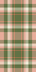 Lady plaid check pattern, form seamless fabric textile. Suite background vector texture tartan in red and green colors.
