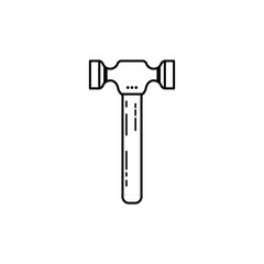 Hammer tool equipment simple outline illustration