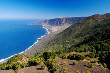 El Golfo’s Dramatic Coastline and Ancient Laurel Canopy, El Hierro, Canary Islands, Spain