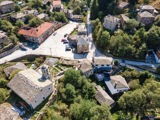 Fototapeta premium Village of Sitovo with Authentic nineteenth century houses, Bulgaria