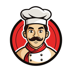 Creative Vector Logo Illustration of a Chef with a Modern Design (2)