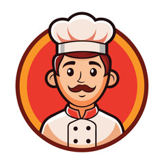 Professional Chef Logo with Detailed Vector Illustration