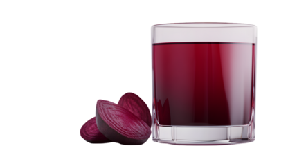 Refreshing Beetroot Juice in a Glass with Sliced Beets Healthy Drink Nutritious Beverage Veg