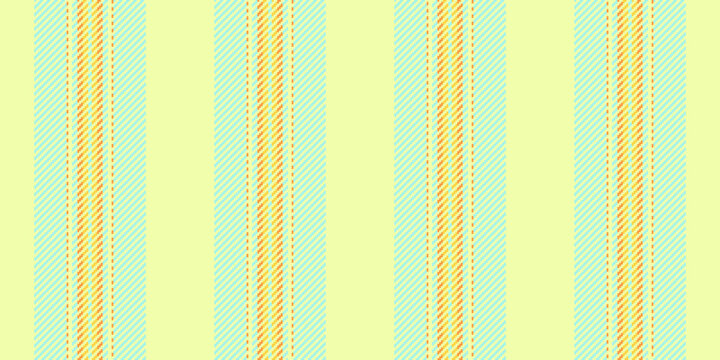 Telebrate background lines textile, father vertical texture pattern. Foom vector fabric stripe seamless in lime and teal colors.