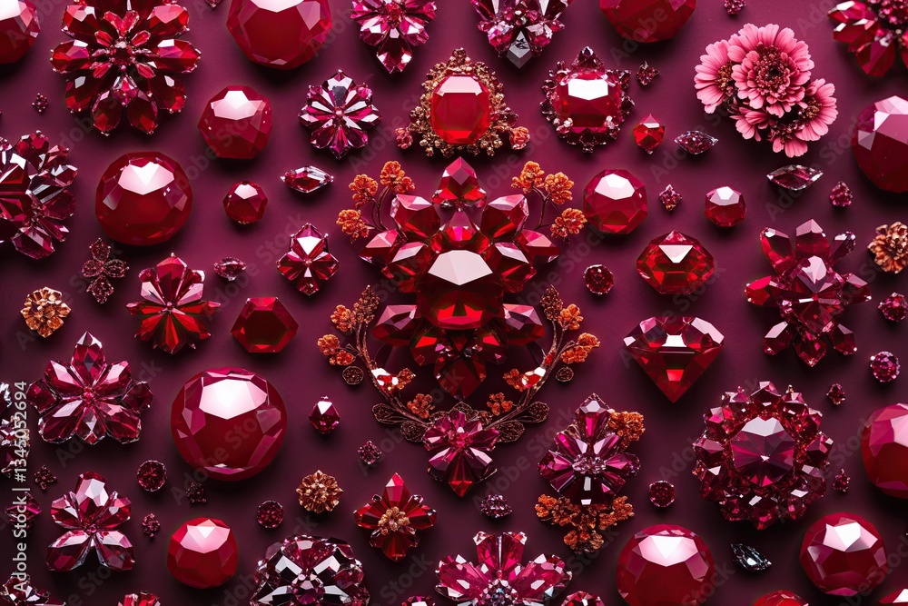 Poster luxurious ruby texture for stunning background design