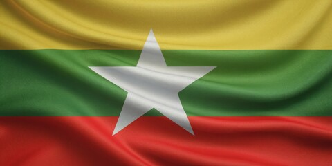 Myanmar national flag background
