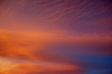 soft hues in a sunset sky