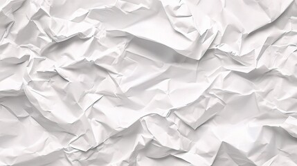 Obraz premium Crumpled White Paper Texture for Background or Design Use
