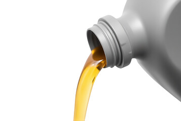Pouring Golden Liquid from Plastic Bottle