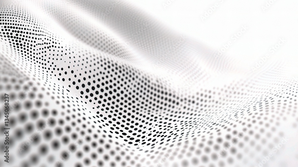 Poster abstract white and gray gradient texture with dot pattern and depth