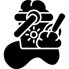 Sand Bucket Icon Vector Element