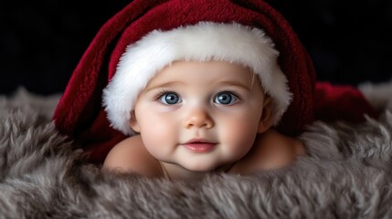 Baby in Santa Hat