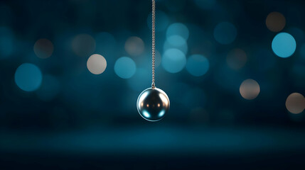 Metallic Pendulum With Bokeh Background