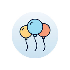 Balloons Vector icon
