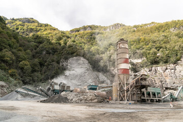Tunnel Construction Site in Rural Hills