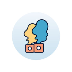 Colored smoke Vector icon