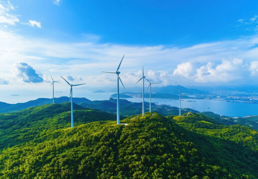 Big windmill in Hailing Island, Yangjiang City, Guangdong Province, China
