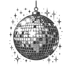 Disco Ball Radiating Light vector illustration