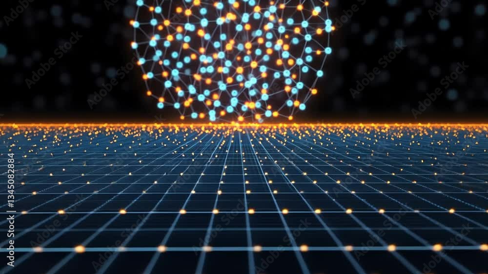 Poster Abstract Network Visualization:  Interconnected Nodes and Data Flow
