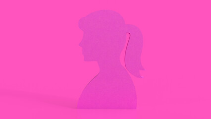The Woman plat for female or  feminine concept 3d Rendering..