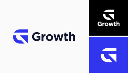 Growth logo. Technology, finance, investment, etc. logo template for businesses icon template illustration vector