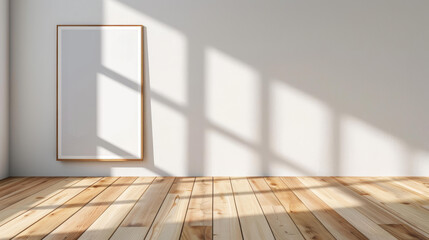 Obraz premium This blank poster frame showcases minimalism, perfect for personal art or inspirational quotes to enhance your space.