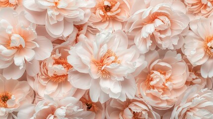 Delight in a stunning floral backdrop featuring lush white and soft pink peonies, perfect for any artistic endeavor.