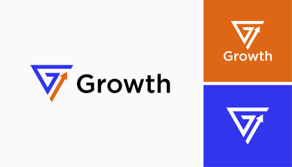 Growth logo. Technology, finance, investment, etc. logo template for businesses icon template illustration vector