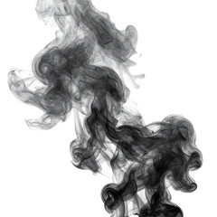 black smoke isolated on transparent background