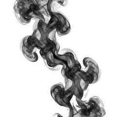 black smoke isolated on transparent background