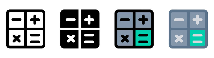 Minimalist calculator icon, for quick calculations in educational, financial and productivity apps.