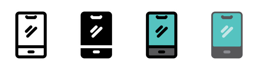 Modern and minimalist smartphone icon. Perfect for tech and communication apps.