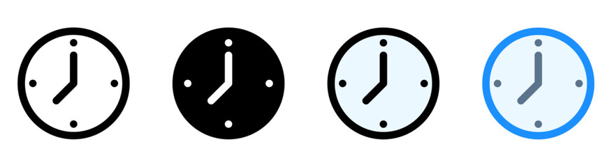 Modern and minimalist time icon. Perfect for time management and scheduling apps.