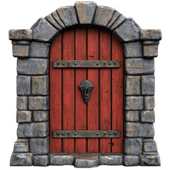 Medieval Stone Archway Doorway Fantasy Game Asset Design