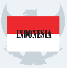 vector illustration of a Indonesia flag