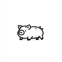 Creative Pig Logo Design on White Background