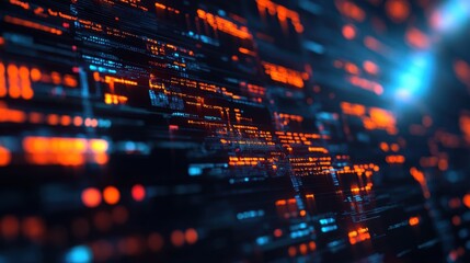 Obraz premium AI-driven software development interface with futuristic coding display.