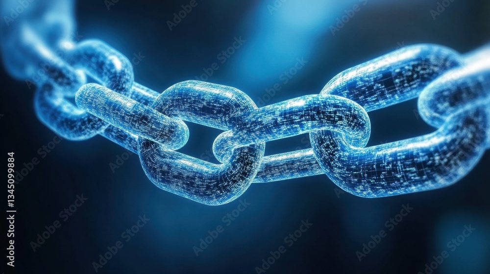 Poster blockchain-powered it infrastructure securing global digital transactions.