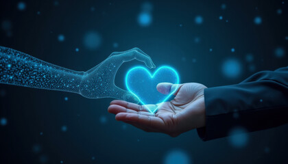 An image representing online dating, catfishing or falling in love in an AI relationship.