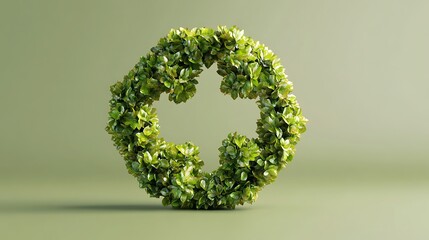 A beautiful green plant in the form of a heart