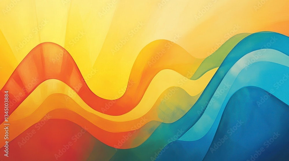 Poster Abstract colorful wavy background design for website