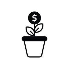 Money plant Vector icon