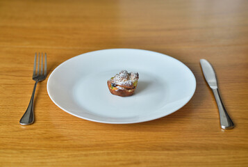 Festive Easter Cake with Cutlery on a Plate