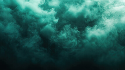 Fototapeta premium Ominous green smoke billows in the wind, thick and foreboding, signaling danger and destruction