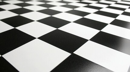 Naklejka premium Black and white tile pattern creates a geometric, symmetrical design