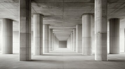 Massive distribution warehouse being constructed with reinforced steel columns.